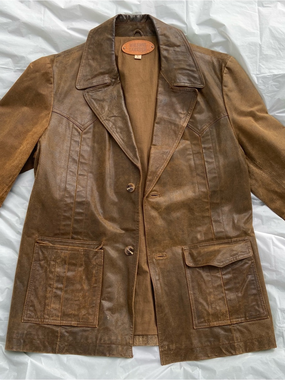 Wilsons Leather Brown Men's Leather Field Coat